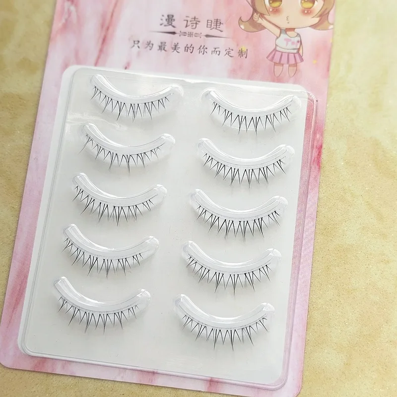 Make-up-Set für untere Wimpern, 5 Paar 3D-Wimpernverlängerungen mit natürlichem Aussehen, für untere Wimpern, Cosplay – Detail 5