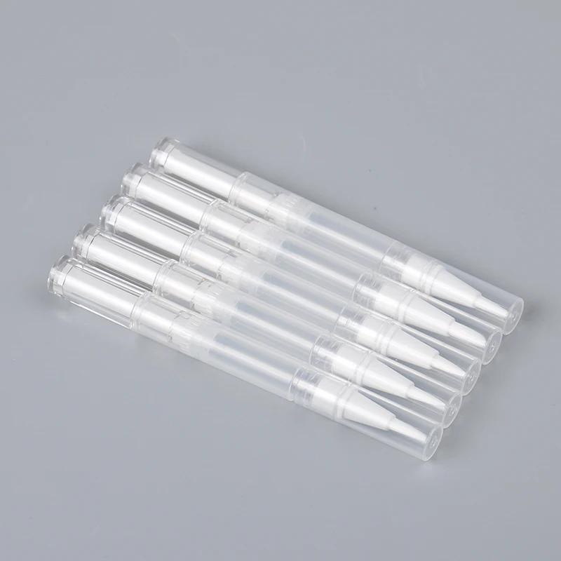 5 szt. 3ml Puste Pojemniki Kosmetyczne z Pędzelkiem, Długopis Twist, na Olejek do Paznokci, Balsam do Ust