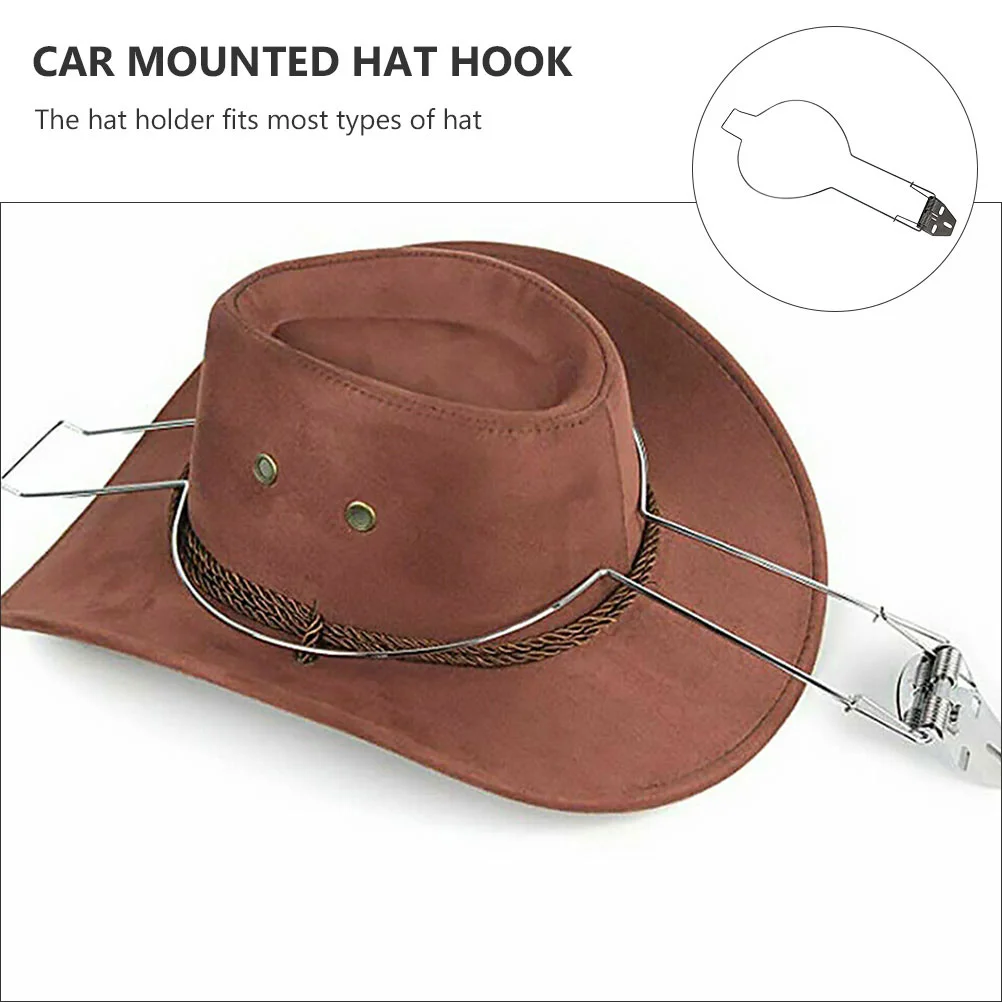 2 Pcs Coat Hanger Car Hat Holder Hard Accessories for Men Truck Steel Man Mini Cowboy Hats