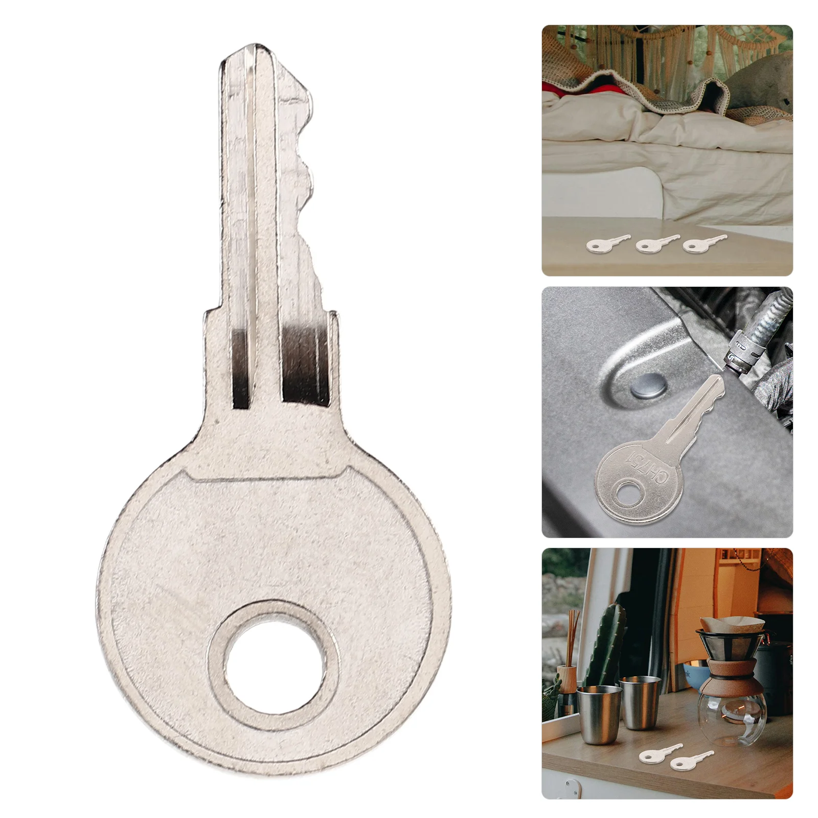 

5Pcs Rv Keys Universal Replacement Camper Spare Keys for Cabinet Door Lock T-Handle Shell Toolbox Push Locks Universal Key