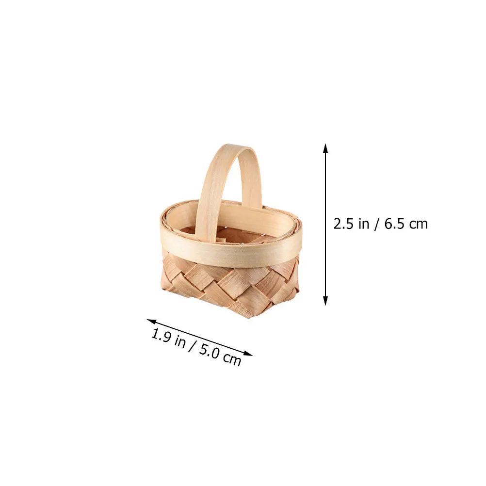 3pcs Mini Woven Small Candy Baskets Decorative Storage Baskets Handmade Portable Basket For Home Wedding Party Unique Rattan