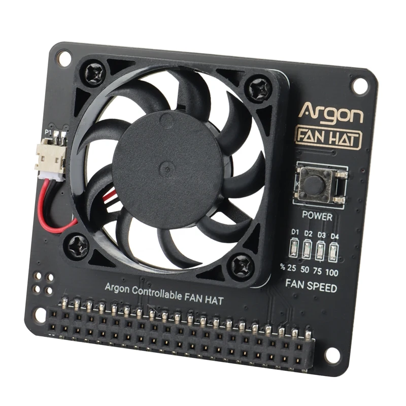 NEW-ARGON Fan Hat For Raspberry Pi 4 GPIO Expansion Board With Cooling Fan Function Power Button For Raspberry Pi 4B/3B+/3B