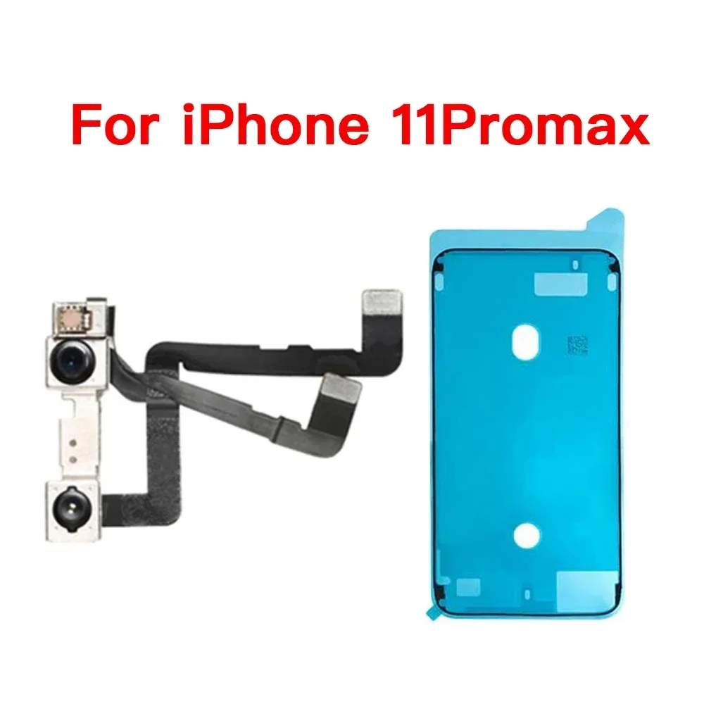 Front Camera with Microphone Flex Cable for IPhone 7 8 Plus X XR XS 11 12 Mini Pro Max + Waterproof Tape Replacement