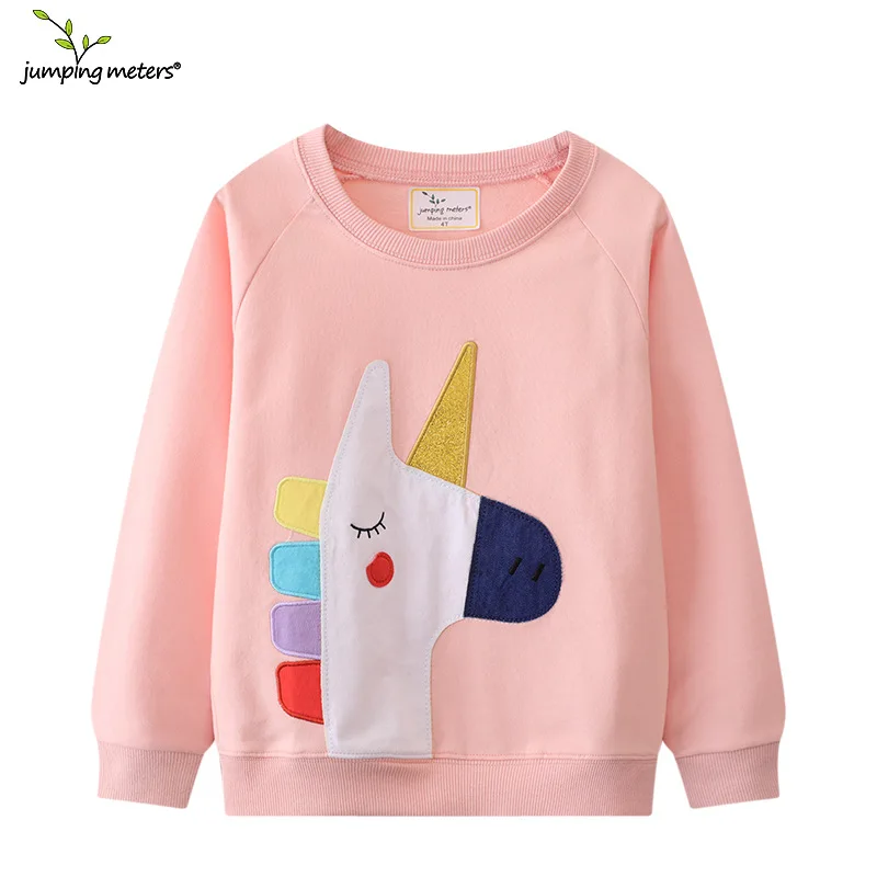 

Supply Style Brand Children's Clothing Autumn New Girls' Sweatshirt Cartoon Unicorn Embroidered Children's Sweatshirt
