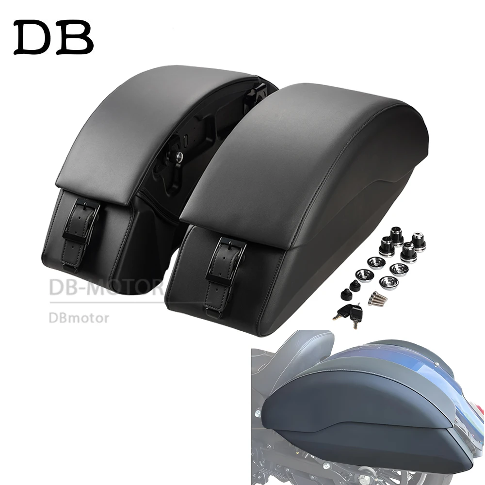

Motorcycel Semi Rigid Saddlebags Side Box And Mounting Spools Kit Fit For Indian Scout Sixty ABS 100th Anniversary 2015-2024