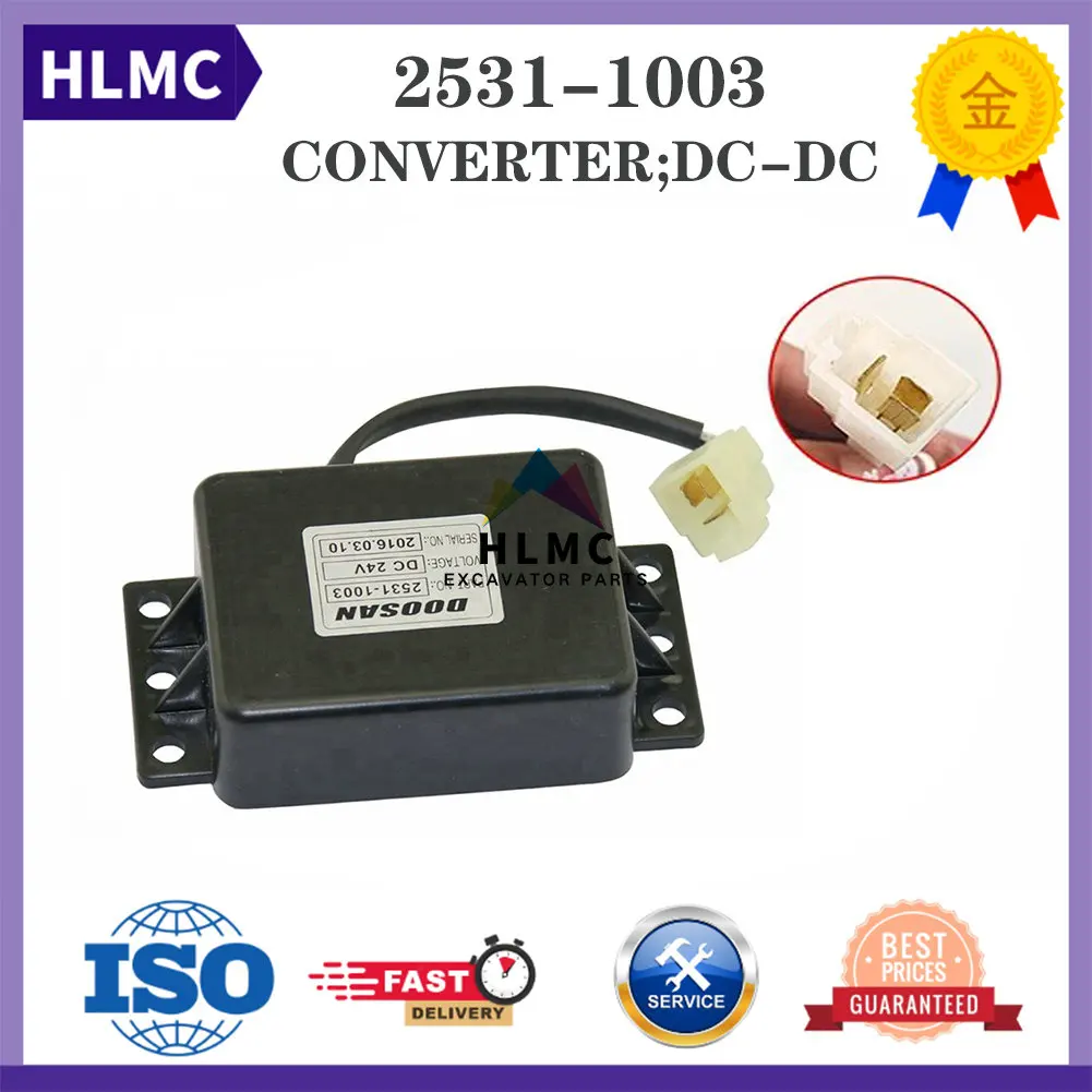 

Construction Machinery Spare Parts Daewoo Doosan DH220-5 DX225LC Excavator Parts 24V DC Time Relay Controller Starter 2531-1003