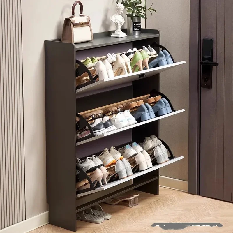 Solid Wood Vintage Shoe Cabinets Vertical Modern Cheap Luxury Shoe Cabinets Design Girl Sillas Para Sala De Estar Furniture image 5
