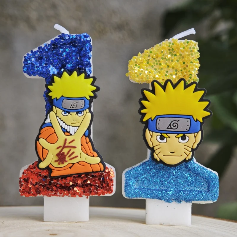 Naruto-Themen-Kuchenkerzen Anime Geburtstagstorten-Dekorationskerzen Party-Dekorationen Zubehör