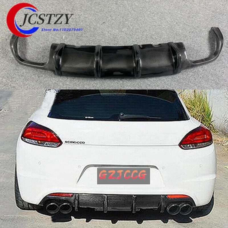 Scirocco carbon fiber rear diffuser wing spoiler for Volkswagen Scirocco (j only R)