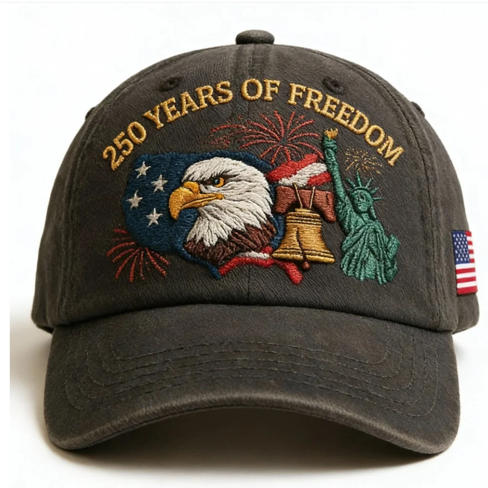 250 Years of Freedom Baseball Cap USA 1776-2026 Anniversary Hat Statue of Liberty Eagle Embroider Men Women Patriotic Party Gift