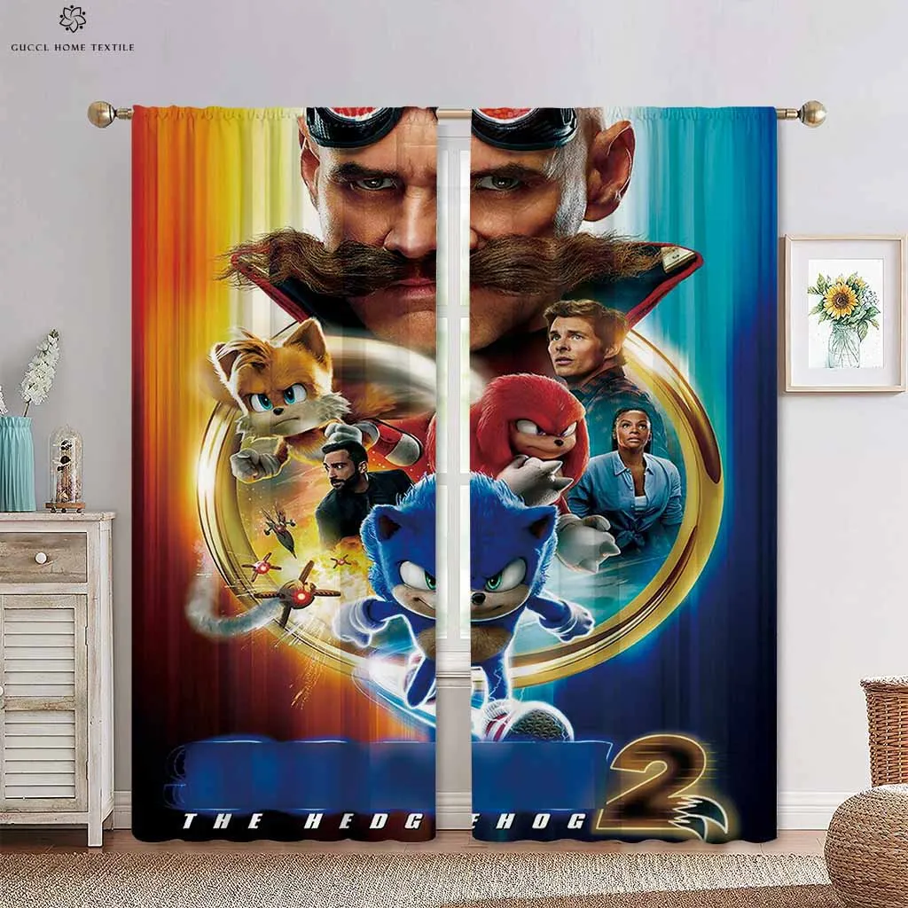 

Animated Cartoon Printed Curtains, Bedroom, Living Room, Dormitory, Children's Room Decorative Curtains, Easy to Wash and Care