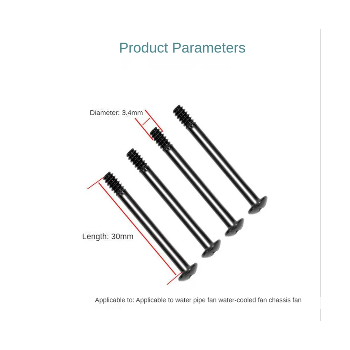 60Pcs Computer Case Cooling Fan Screws Computer Fan Mount Long Short Screws Fan Radiator Accessories