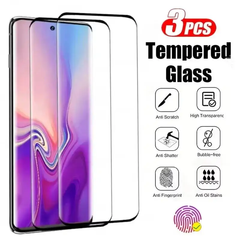 3Pcs Ultra HD Tempered Glass Screen Protector For Samsung Galaxy A55 A56 A53 A35 A25 A15 A06 A36 A26 A05 A54 A52 A73