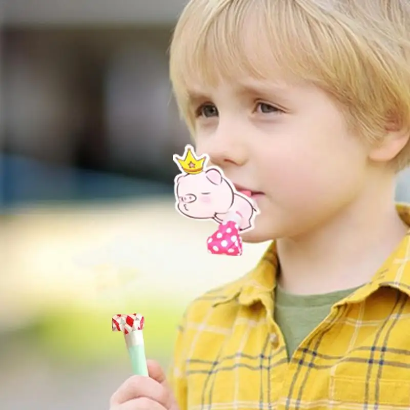 Noise Makers Party Favors Animal Cartoon Blow Whistle Portable Blowouts Whistle Colorful Blow Horns For Kindergarten Birthday