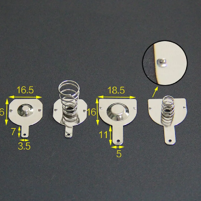 (10 пар) 16x16,5 мм 18650 положительная и отрицательная одноконтактная пружинная пластина аккумулятора
