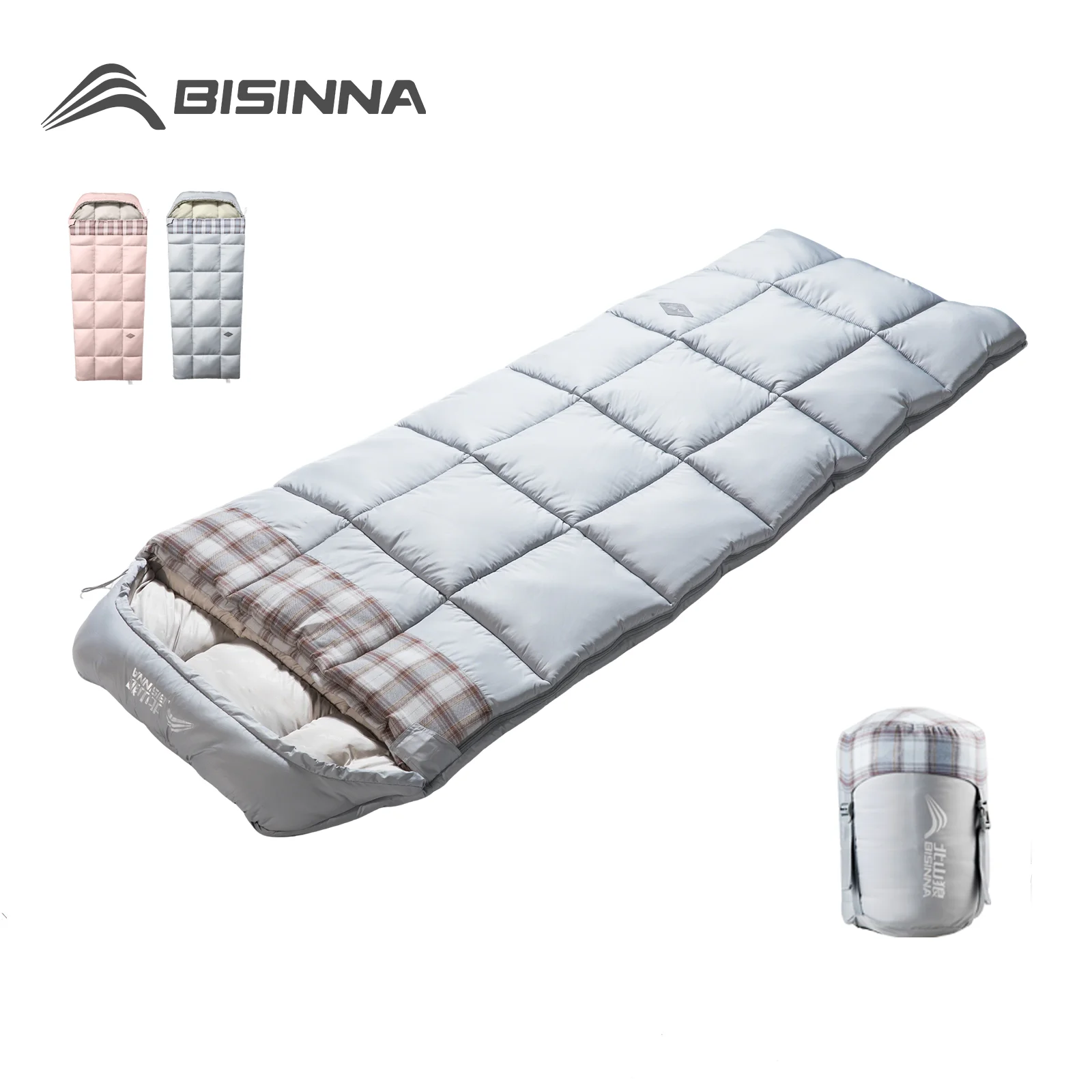 

BISINNA Sleeping Bag Portable Universal Adult Sleeping Bag Can Be Splicing Camping Equipment For Outdoor Hiking Travel