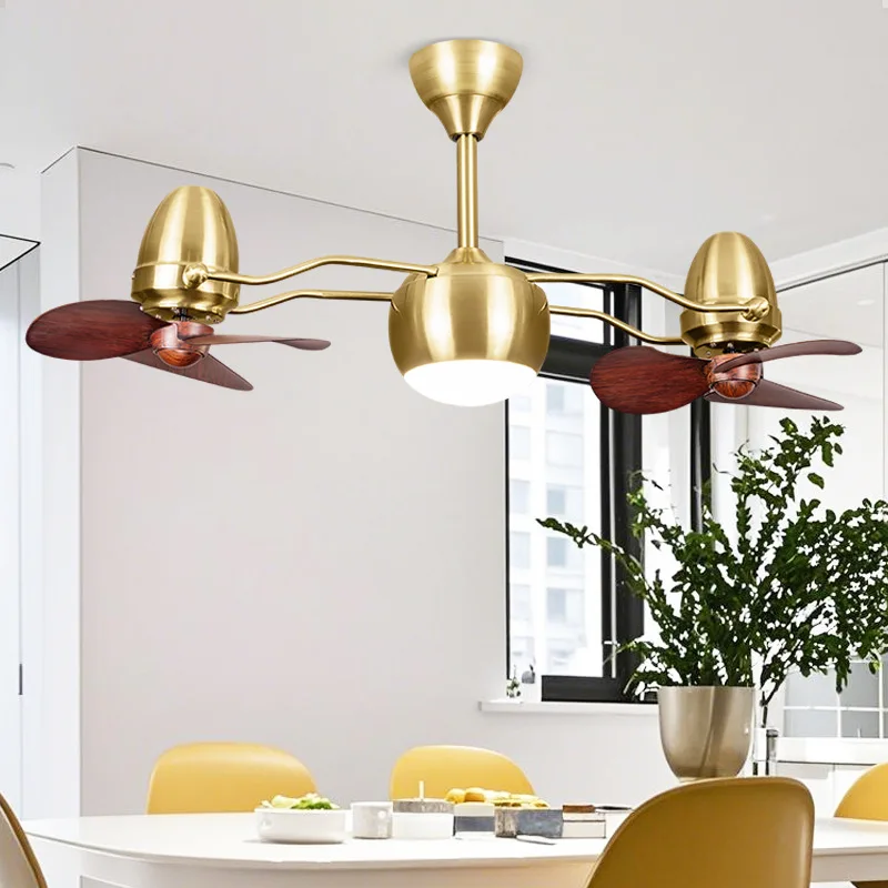 Creative Double-head Fan Light Home Living Room New Study Ceiling Fan Light