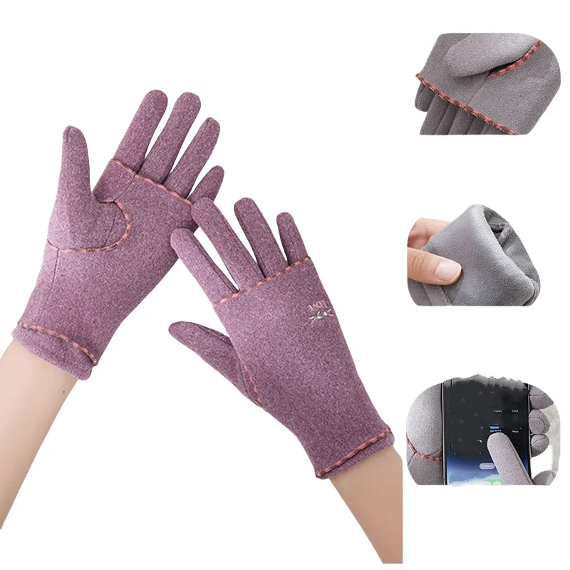 Two Piece Set Winter Winter Cycling German Velvet Gloves Women Keep Warm Outdoor Bike Motorcycle Guants accesorios bicicleta