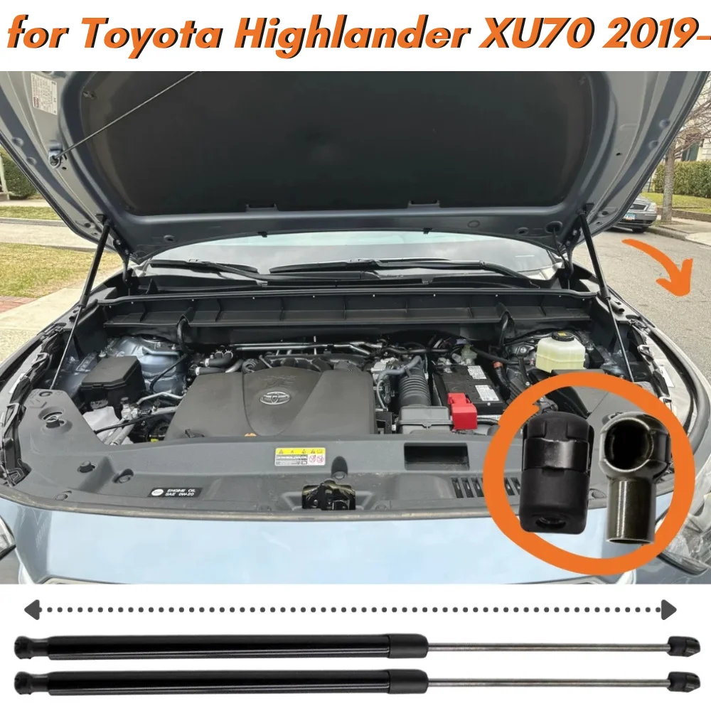 

Qty(2) Hood Struts for Toyota Highlander XU70 2019-present Front Bonnet Gas Springs Dampers Shock Absorbers Lift Supports Bars