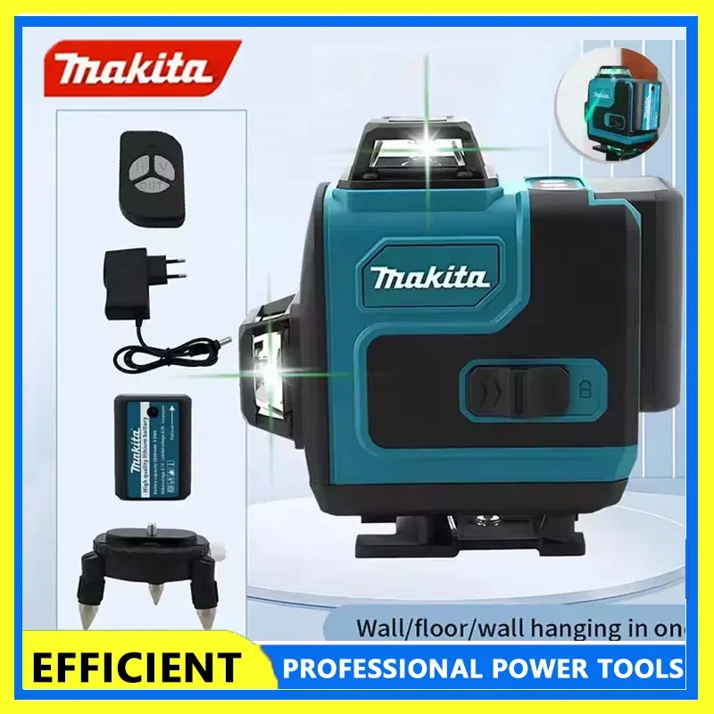 

Makita High-Precision 16-Line 360 Horizontal Vertical Cross Level Green Light Laser High-Precision Wall-Mounted Portable Tool