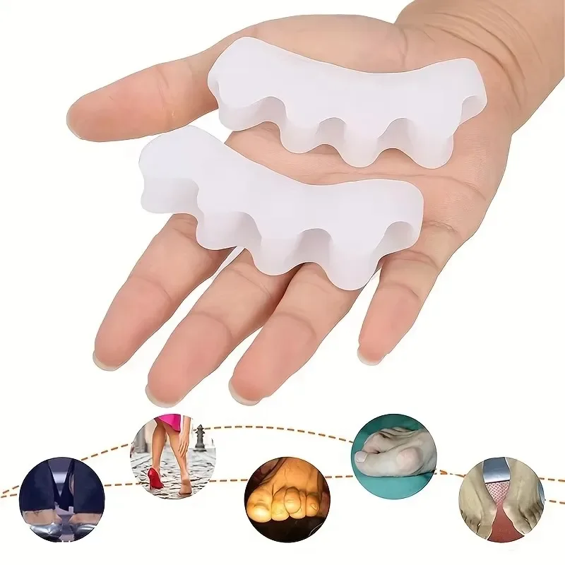 2Pcs/4Pcs/6Pcs  Silicone Toe Cushion, Unisex, Soft and Shock-Absorbing, Anti-Slip and Anti-Abrasion, Lightweight Foot Pad