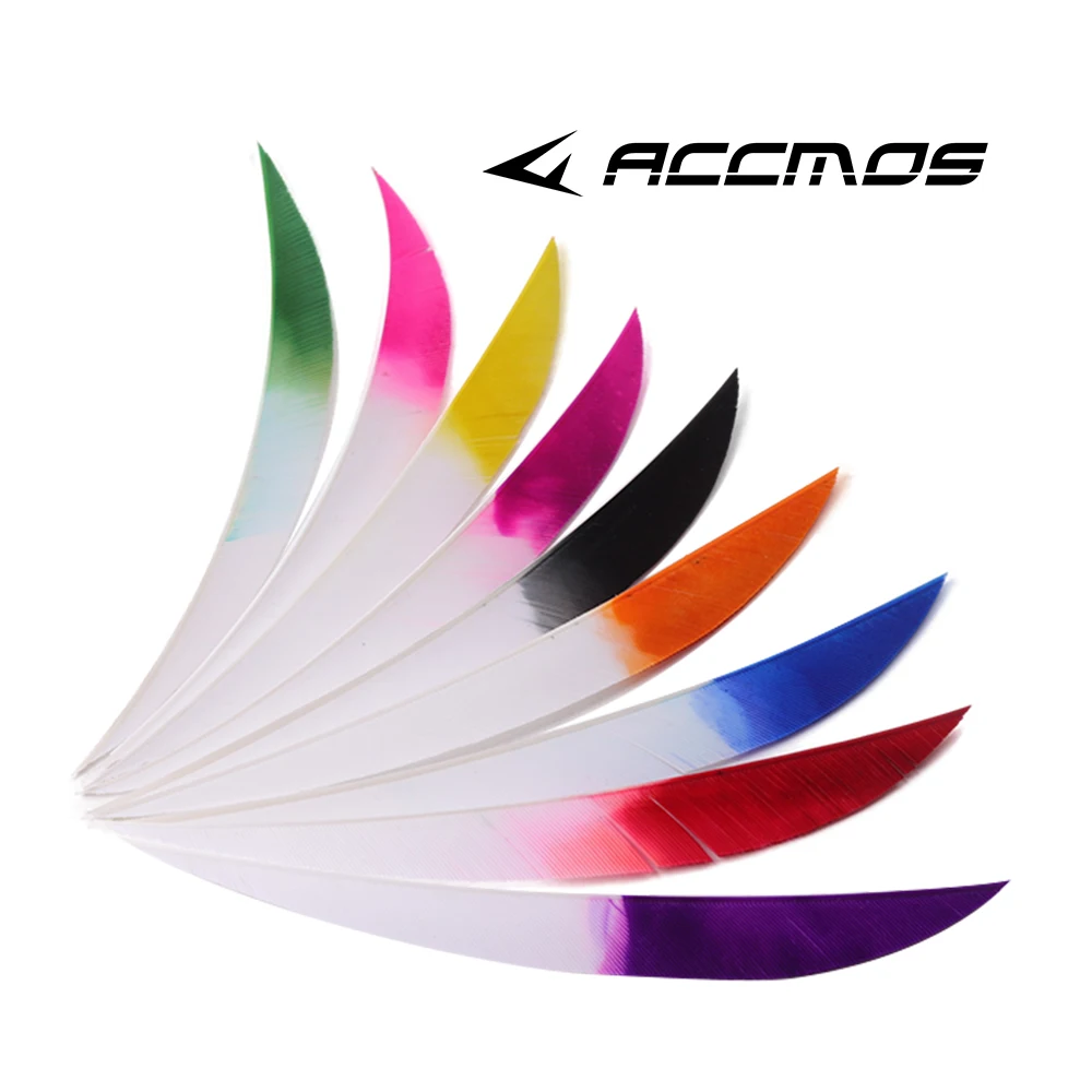 

12/36/50pcs New ACCMOS 5inch Turkey Feather Archery Target Feather Natural Real Feather Archery Bow and Arrow DIY Accessories