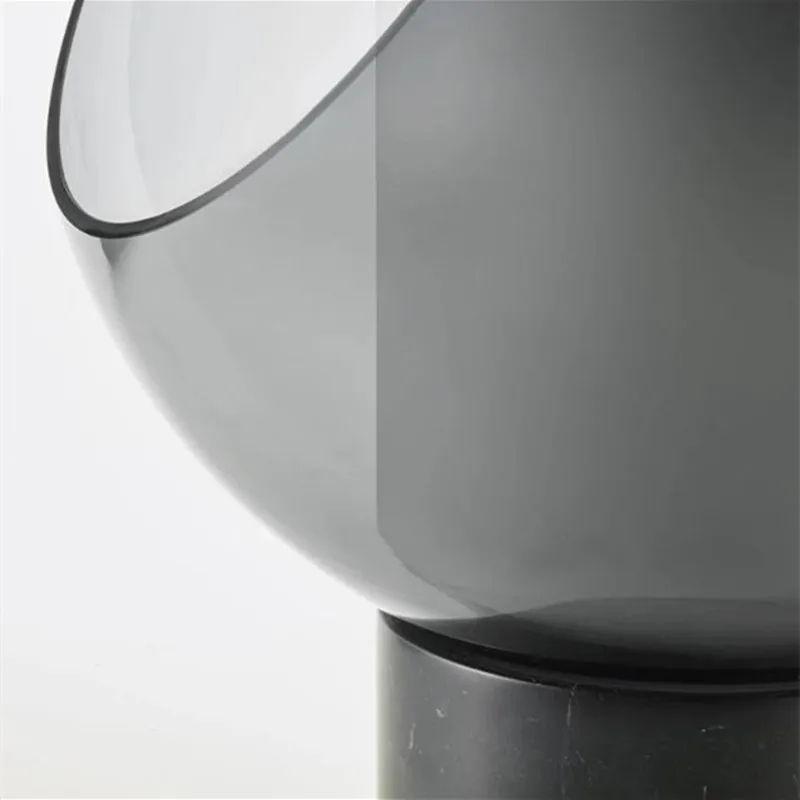 Dome Evedal Glass Table Lamp Postmodern Marble Table lights Hotel Living/Model Room Bedroom Bedside Smoke Gray Glass desk lamp