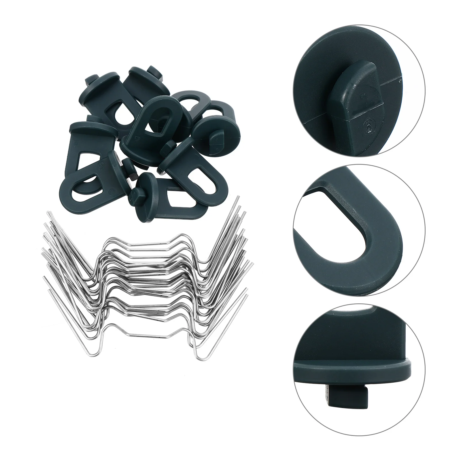 

25pcs Stainless Steel Glass Clips Plastic Plant Hangers Rust-Resistant Greenhouse Fixing Clamps For Glass Frame Garden