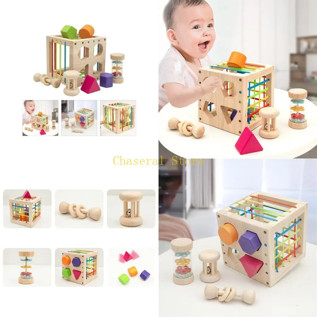 E7CE Boîte reconnaissance en bois couleur pour l'apprentissage précoce pour le nourrisson pour préscolaire