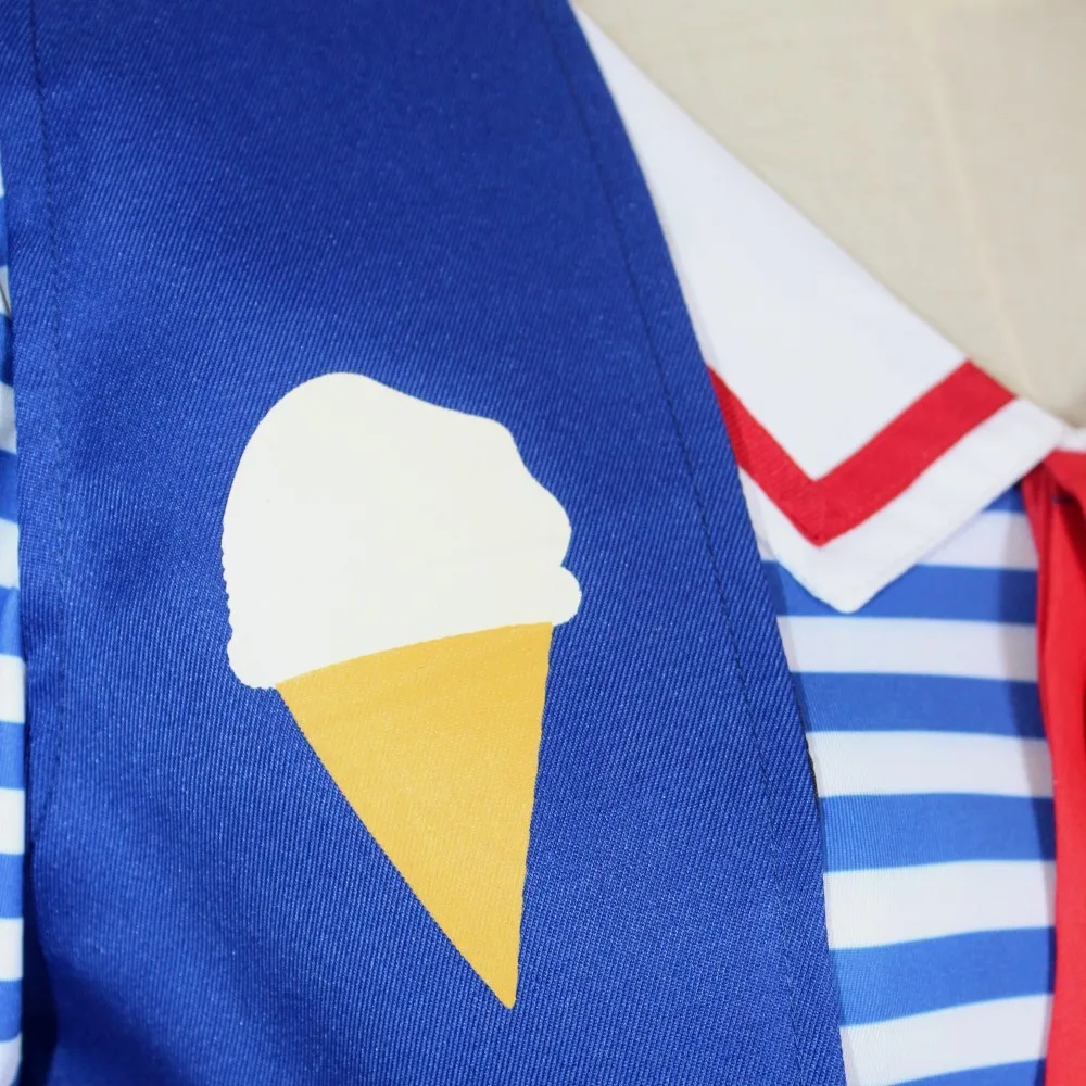 loween StrangerThings 3 Cosplay Costume Ice Cr op Employee Outfit Women's Ethnic Stage Clothing Summer 