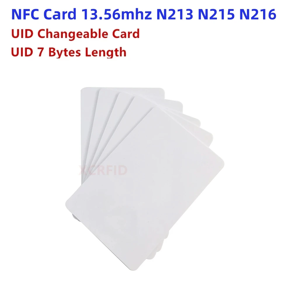 Scheda NFC scrivibile modificabile UID da 7 Byte per Ntag213 Ntag215 Ntag216 13.56MHz RFID riscrivibile carta di prossimità copia Clone duplicato