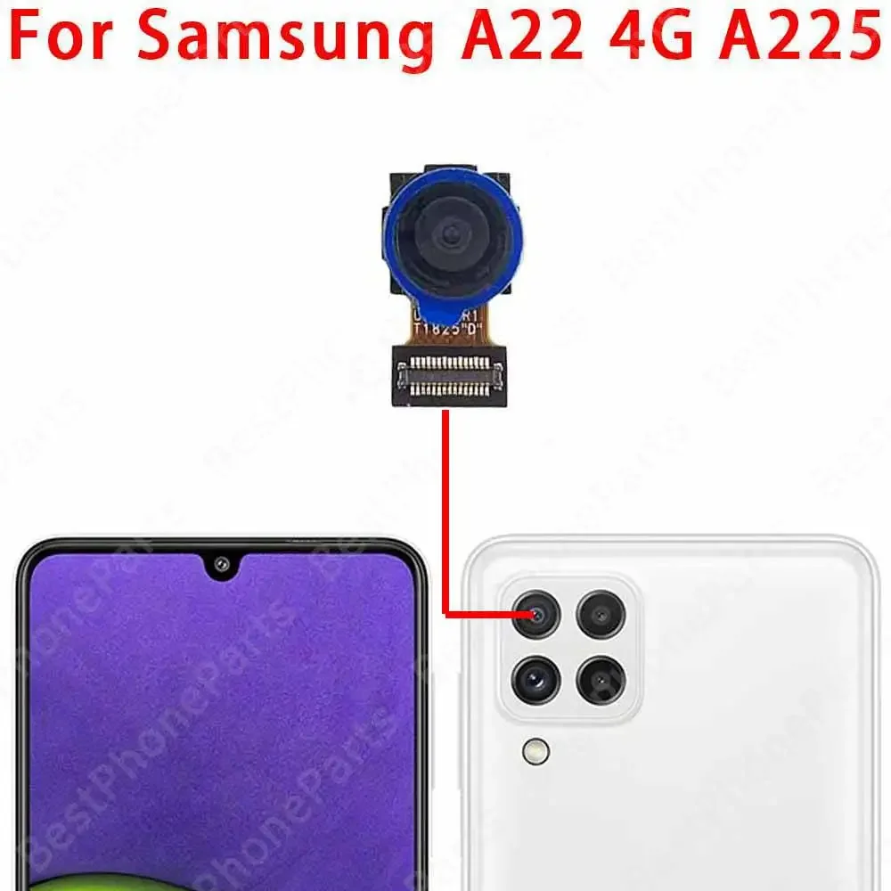 Back Camera For Samsung Galaxy A22 4G 5G A225 A226 Backside Rear Camera Module Replacement Parts