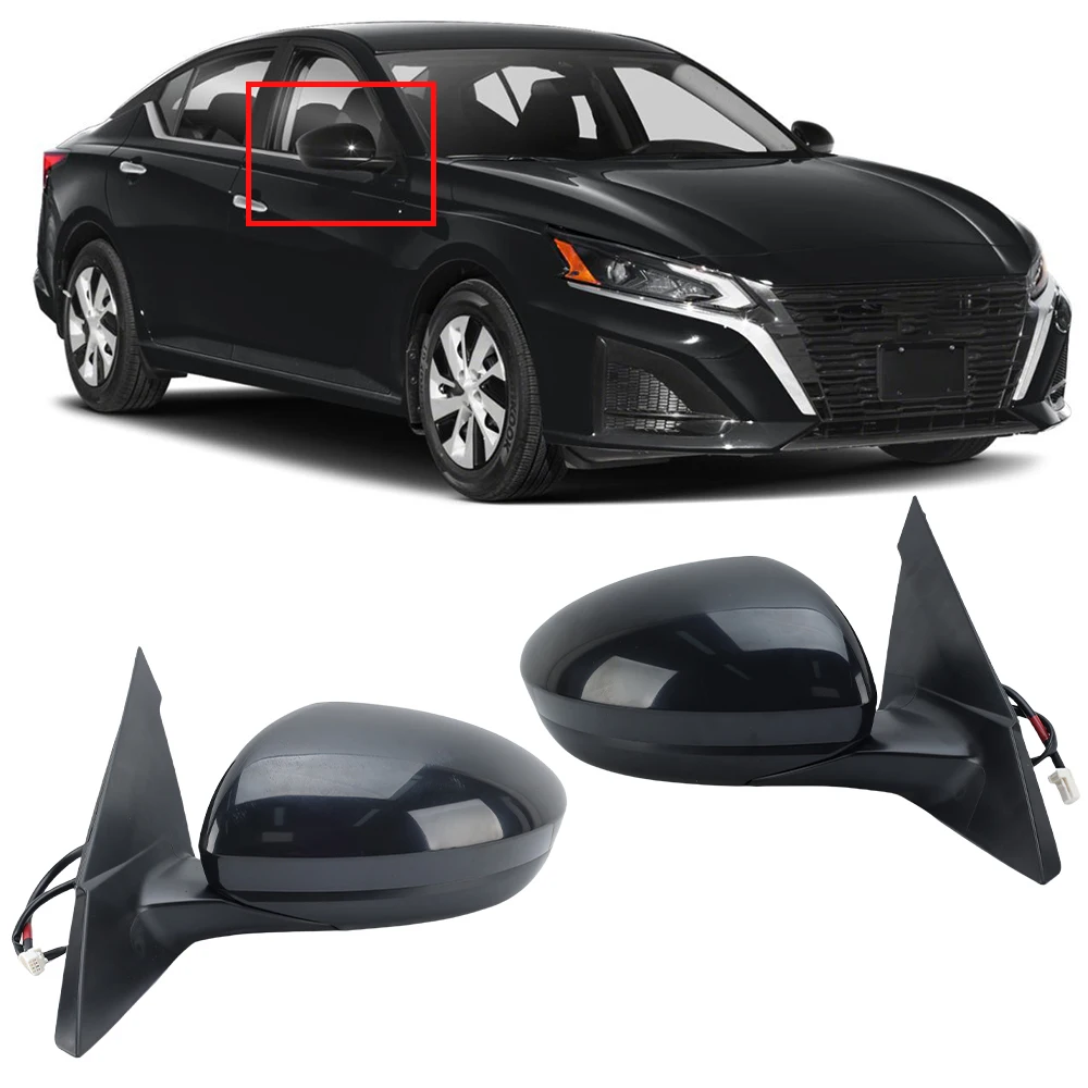 

Зеркало боковое в сборе с 3 контактами для Nissan Altima 2019-2024, черное, с ручным складыванием, аксессуар для автомобиля