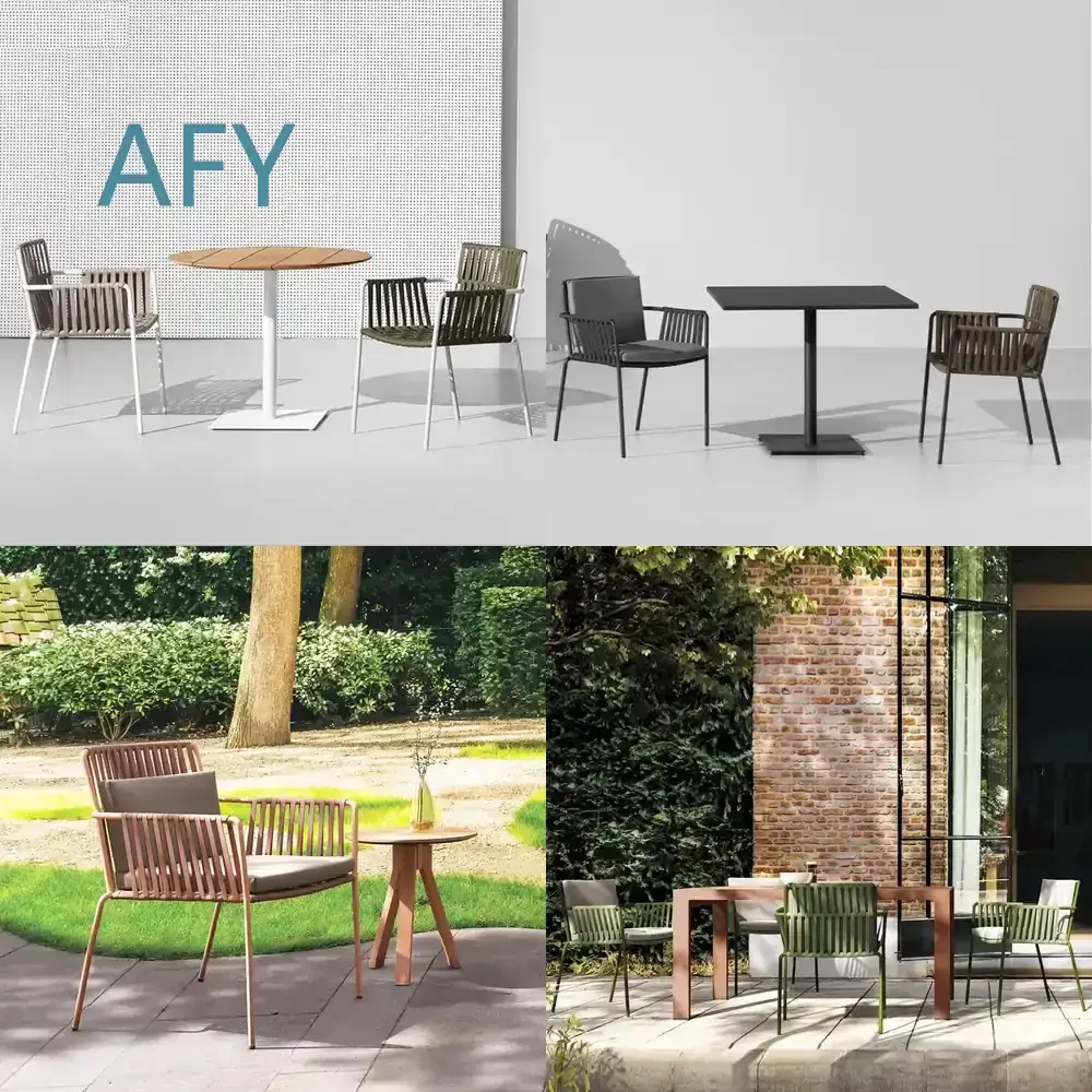 Outdoor Wicker Table and Chair Set for Hotel Villa Garden Patio Sofa Waterproof UV Resistant Furniture for Outdoor Balcony