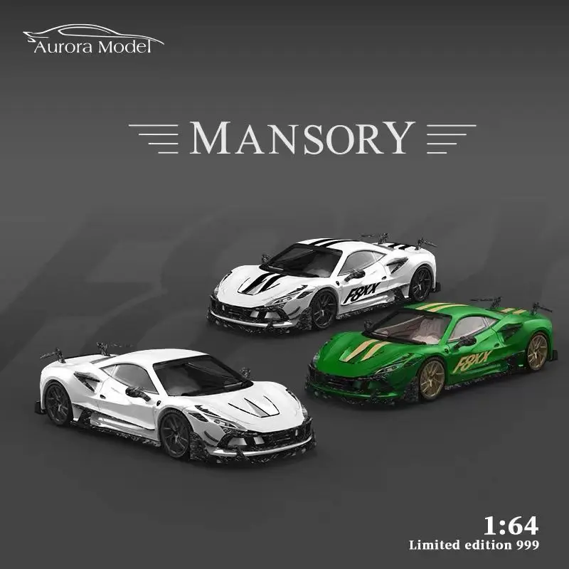 

AM 1:64 Ferrari F8XX Masari MANSORY Modified Pearlized White Alloy Car Model