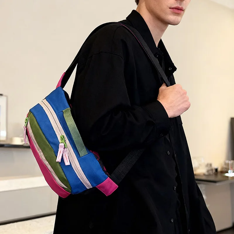 الدوبامين رجل حقيبة الصدر أكسفورد الكتف حقيبة ساعي موضة جديدة الصدر حزمة متعددة الوظائف للجنسين الهيب هوب الخصر حقيبة جيب الهاتف