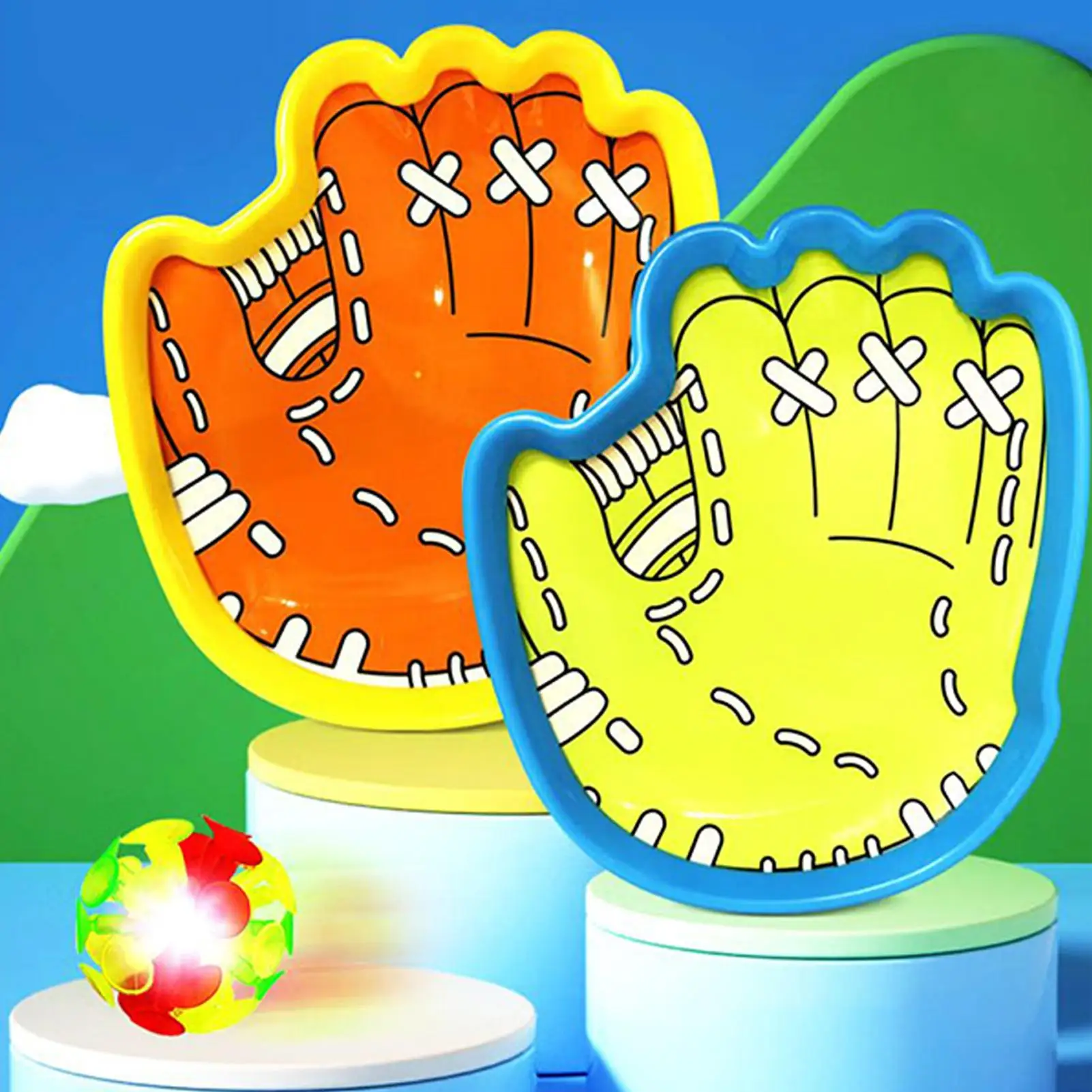 Sticky Ball Catch Game Led Suction Cup Ball Catch Game Set Interactive Outdoor Activities For Teens Youth Adults Boys Girls