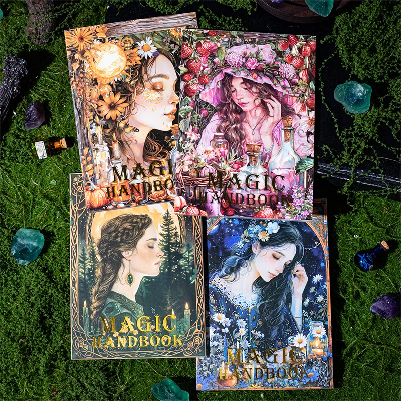 20pcs/Pack Vintage Flower Handbook Character Material Collage PET Sticker Book Creative DIY Journal Stationery