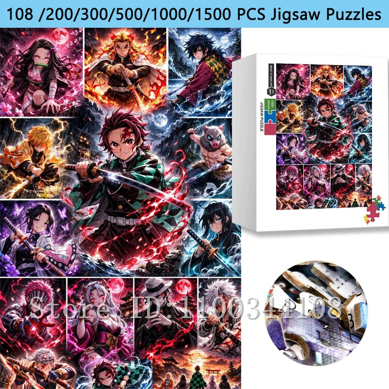 

Коллекционная головоломка-пазл «Истребитель демонов»: аниме-персонажи, интерактивная развивающая игра для родителей и детей