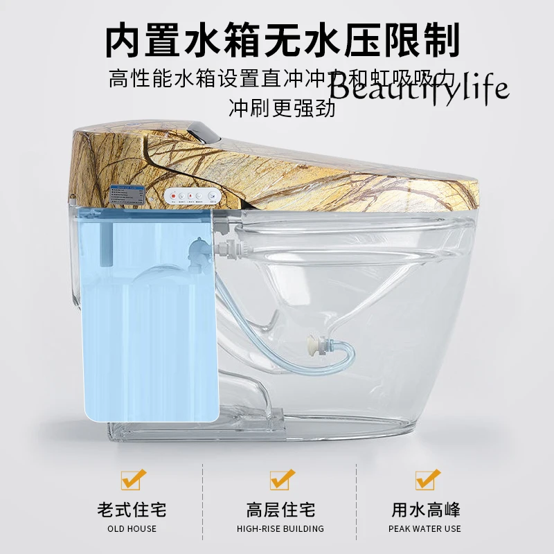 مرحاض J Color الذكي المتكامل الأوتوماتيكي بدون حدود لضغط الماء، مرحاض صوتي كهربائي #4