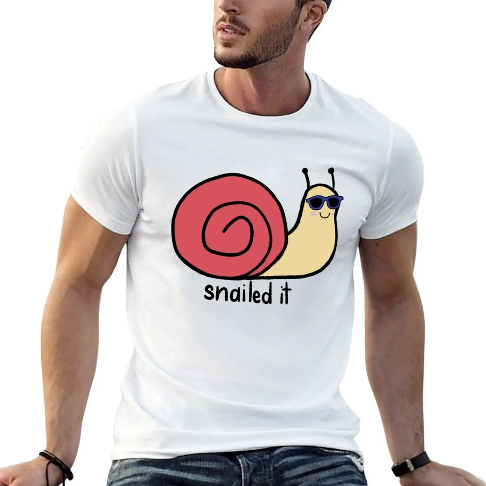 

Футболка Snailed It, мужские винтажные хлопковые футболки с графическим рисунком, футболка