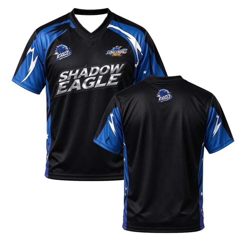 Shadow Eagle Jersey GMMTV STARLYMPICS 2026 Short Sleeve Football Shirt Unisex Short Sleeve Fan Merch Quick Dry Mesh Sports Tops