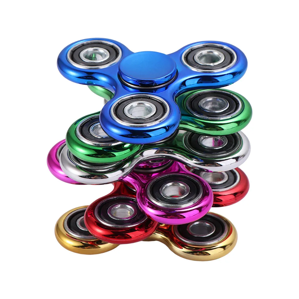 4 Bearings Fingertip Gyroscope Three Finger Plating Hand Spinner Sensory Toy Educational Fingertip Decompression Toy
