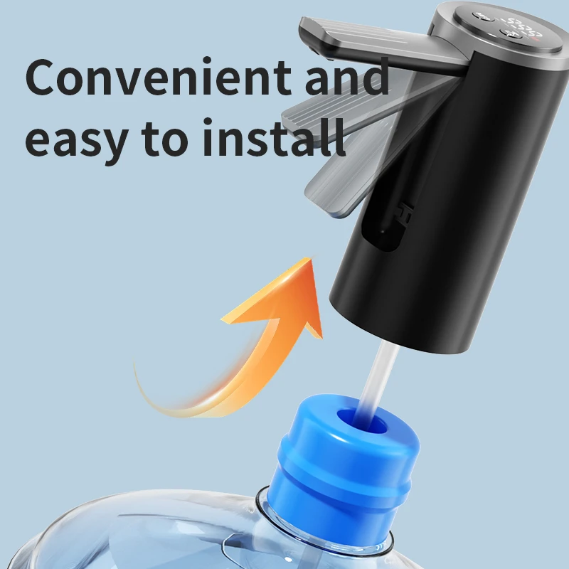 موزع مياه كهربائي، مضخة أوتوماتيكية قابلة لإعادة الشحن عبر USB مع شاشة LED، مستخرج نبيذ/مياه محمول للتخييم في المكتب المنزلي