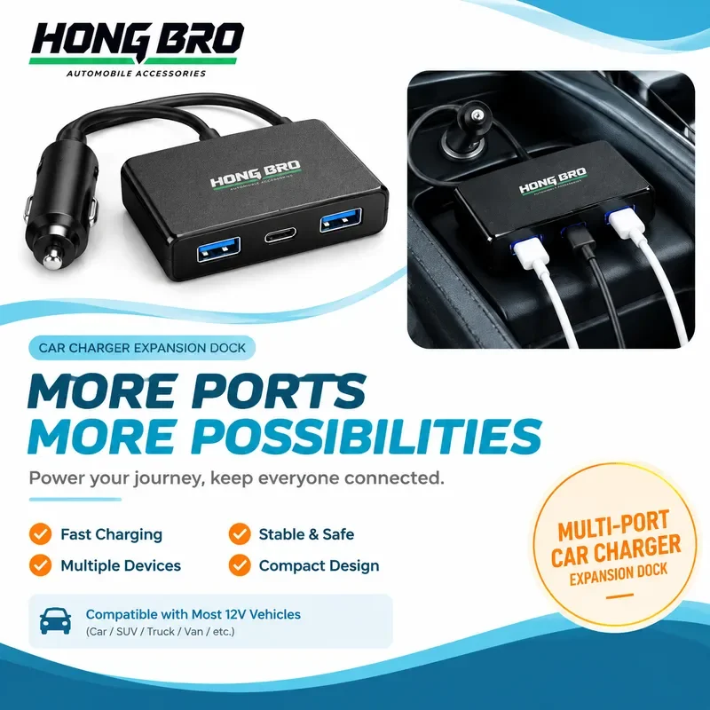 for BYD Song PLUS Super Fast Charging Docking Station Car Interior Cigarette Lighter Modified Telescopic Accessories