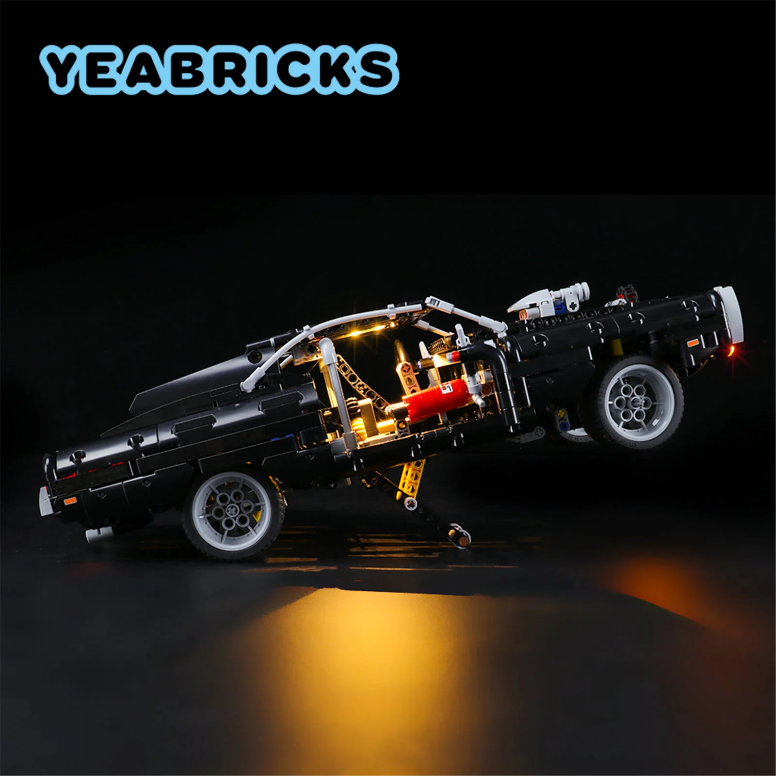 YEABRICKS LED Light Kit for 42111 Dom's Dodge Charger Building Blocks Set (NOT Include the Model) Bricks Toys for Children image 6