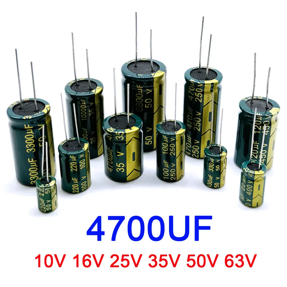 

4700UF 10V 16V 25V 35V 50V 63V High Frequency Low ESR Aluminum Capacitor 20% High Frequency Electrolytic