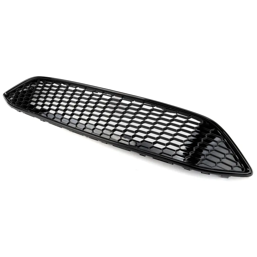 Front Bumper Grille 1EB-8200-AB 1875314 Compatible For Focus Zetec S Titanium X Ecoboost Gloss Black Honeycomb Upper Grilles