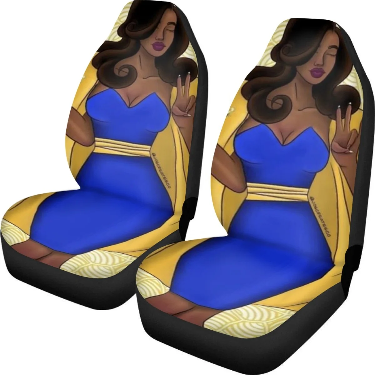 Car Interior Seat Covers Sigma Gamma Rho Design Pattern Anti-Slip Front Seat Cover Auto Seat Protector Fit Most of Trucks