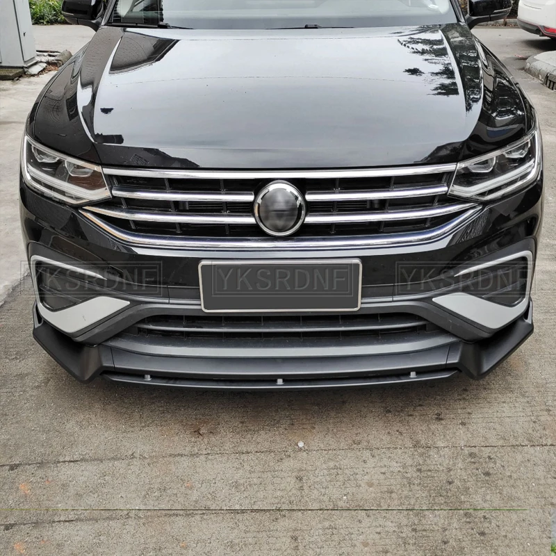 Front Bumper Diffuser Fit for VOLKSWAGEN Tiguan (not for r-line) 2022 2023+ Front Lip Spoiler Front Bumper Decoration 4pcs/set